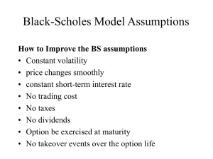 Black-Scholes Model Assumptions