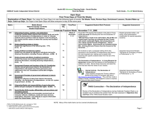 – Social Studies Austin ISD Planning Guide