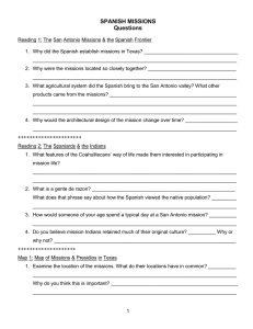 Spanish Missions question sheet.doc