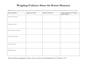 Weighing Evidence About the Boston Massacre