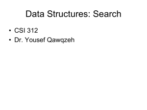 Data Structures: Search • CSI 312 • Dr. Yousef Qawqzeh