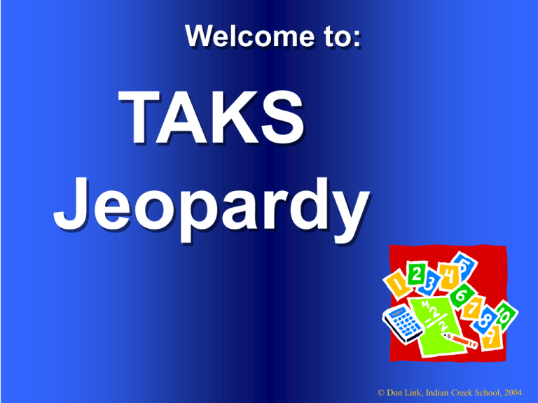 6th Grade Jeopardy TAKS Review Powerpoint