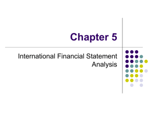 Chapter 5 International Financial Statement Analysis