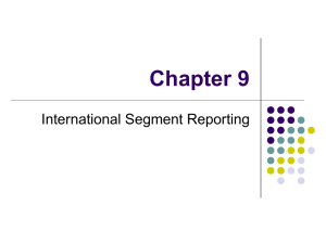 Chapter 9 International Segment Reporting