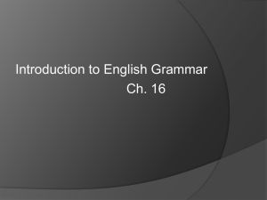 Introduction to English Grammar Ch. 16