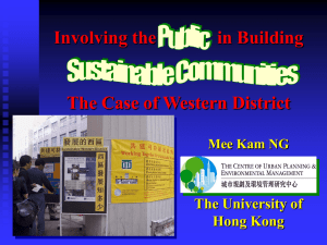 Involving the in Building The Case of Western District The University of
