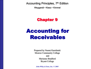 Accounting for Receivables Chapter 9 Accounting Principles, 7
