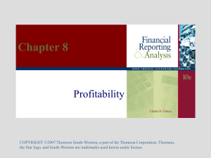 Chapter 8 Profitability