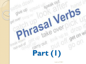 Phrasal Verbs - Part 1