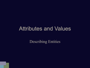 Attributes and Values Describing Entities
