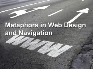 Metaphors in Web Design and Navigation