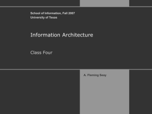 Planning - Information Structures