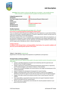 Job Description – UCD Postdoctoral Researcher II (SET) (opens in a new window)