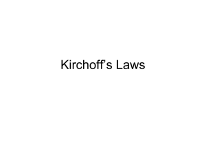 Kirchoff’s Laws