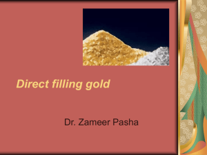 Direct filling gold Dr. Zameer Pasha