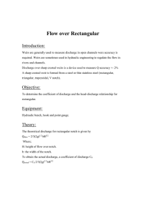 Flow over Rectangular Introduction: