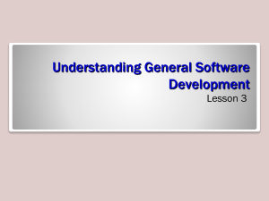 Understanding General Software Development Lesson 3