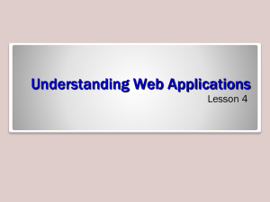 Understanding Web Applications Lesson 4