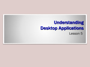 Understanding Desktop Applications Lesson 5