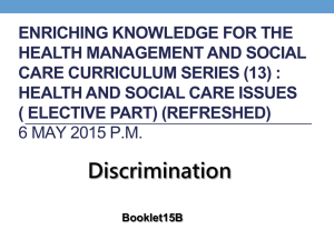 ENRICHING KNOWLEDGE FOR THE HEALTH MANAGEMENT AND SOCIAL