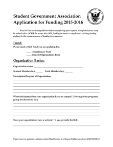 Student Government Funding Application (Word)