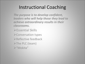 Instructional Coaching - Guidelines to Consider ; (presented by Liz Jenkins; 2010)