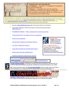 Constitution Day / Celebrate Freedom Week Resource Directory