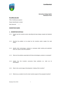 UCD Invention Disclosure Form (MS Word) 2013 (opens in a new window)