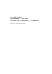 UCD Financial Statement 2004