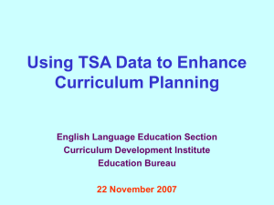 Using TSA data to enhance curriculum planning