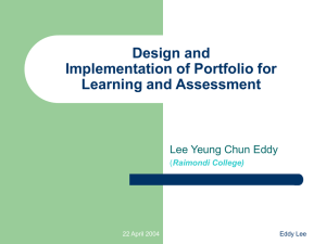 Design and Implementation of Portfolio for Learning and Assessment (simplified version).ppt