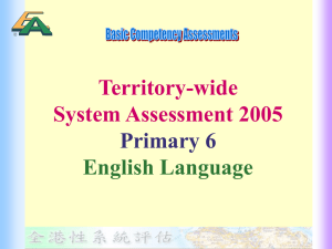 Territory-wide System Assessment 2005 Primary 6 English Language