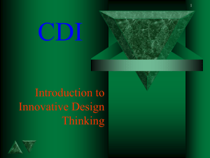 CDI Introduction to Innovative Design Thinking