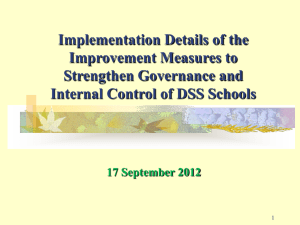 加強直資學校管治及內部監控改善措施的實施詳情