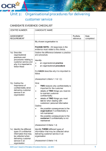 Unit 2 - Candidate evidence checklist (DOC, 420KB)