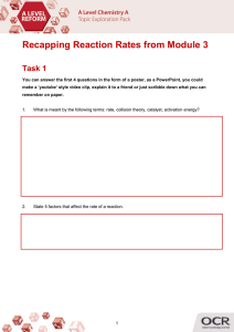 Introduction to rates of reaction - Topic exploration - Activity (DOC, 1MB)