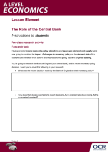 The role of the central bank - Activity - Lesson element (DOCX, 155KB)