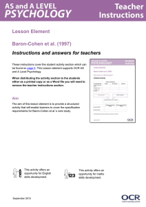 Baron-Cohen et al - Lesson element (DOC, 1MB)