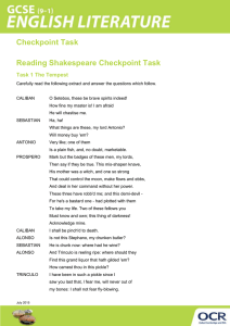 Reading Shakespeare - Checkpoint task - Activity (DOCX, 159KB)