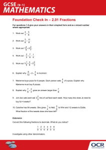 Foundation Topic Check In 2.01 - Fractions (DOCX, 598KB) New 03/05/2016