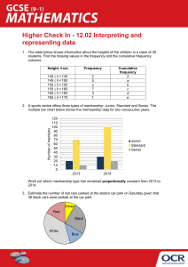 Higher Topic Check In 12.02 - Interpreting and representing data (DOCX, 639KB) New 03/05/2016