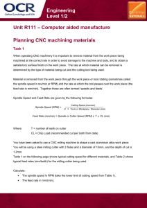 Unit R111 - Planning CNC machining materials - Lesson element - Learner task (DOC, 513KB)