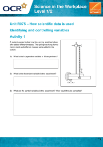 Unit R075 - Identifying and controlling variables - Lesson element - Learner task (DOC, 432KB) New