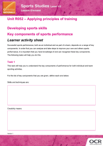 Unit R052 - Key components of sports performamce - Lesson element - Learner Task (DOC, 2MB)