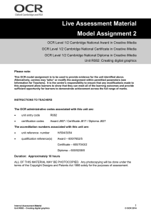 Unit R082 - Creating digital graphics - Model assignment 2 (DOC, 327KB)