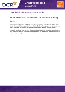 Unit R081 - Work plans and schedules - Lesson element - Learner activity (DOC, 1MB) New