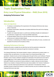 Topic Exploration Pack on Analysing Performance Task (DOC, 1MB)