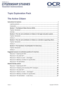 The active citizen - Topic exploration pack (DOC, 349KB) New 25/04/2016