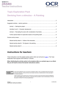 Devising from a stimulus - A painting - Topic exploration pack (DOC, 2MB) New 03/05/2016