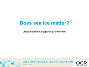 Sustaining ecosystems: Does sea ice matter? - Teacher presentation - Lesson element (PPT, 703KB)